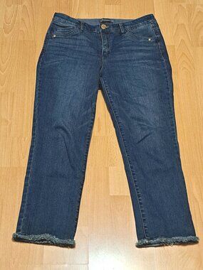 Democracy Frayed Hem Ankle Jeans